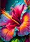 Diamond Painting Kits for Adults, Hibiscus Diamond Art Kits, 5D Flowers Diamond Painting, DIY Round Full Drill Diamond Painting Gem Arts and Crafts for Home Decor 12x16 inch